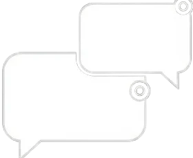 White chat bubbles icon, social media management marketing symbol on black background