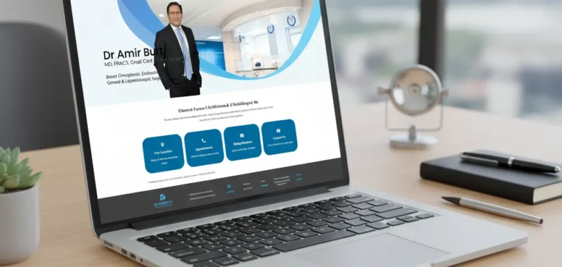 Clean Surgeon Medical Website Design focused on patient trust, clear information, and easy contact for appointments.