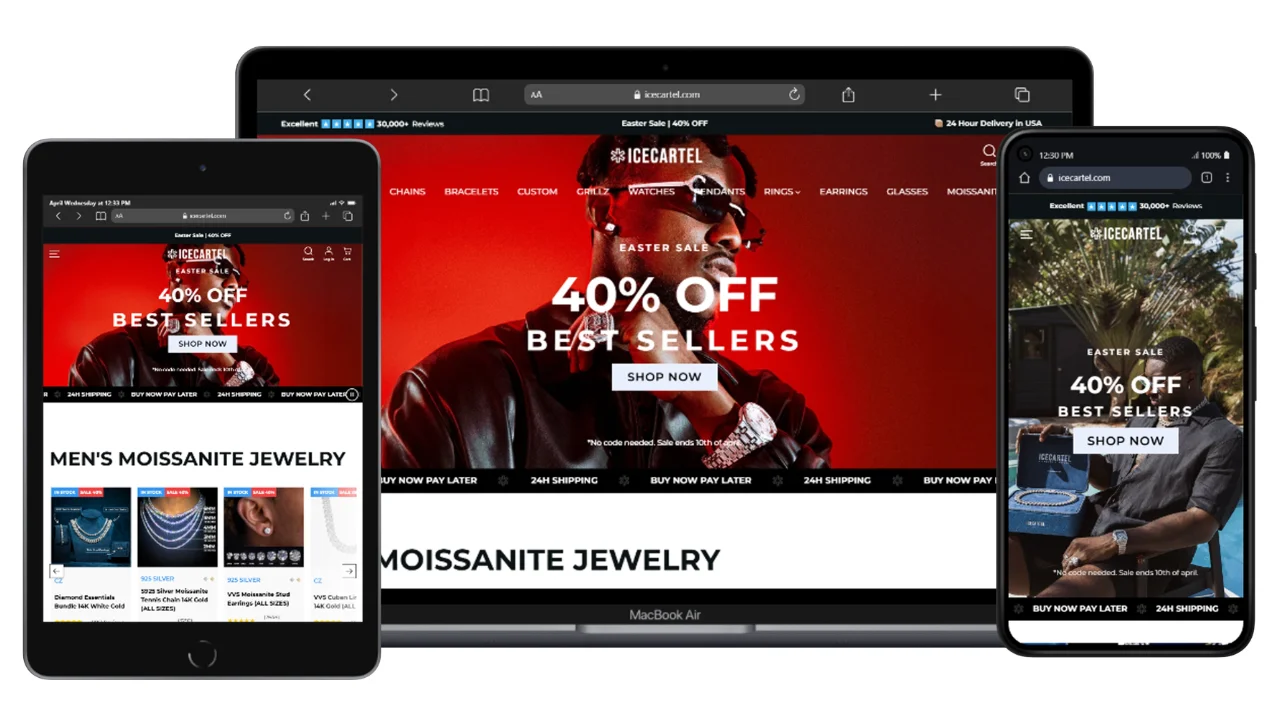 IceCartel store view demonstrating Social Media Query Management for boosting online sales